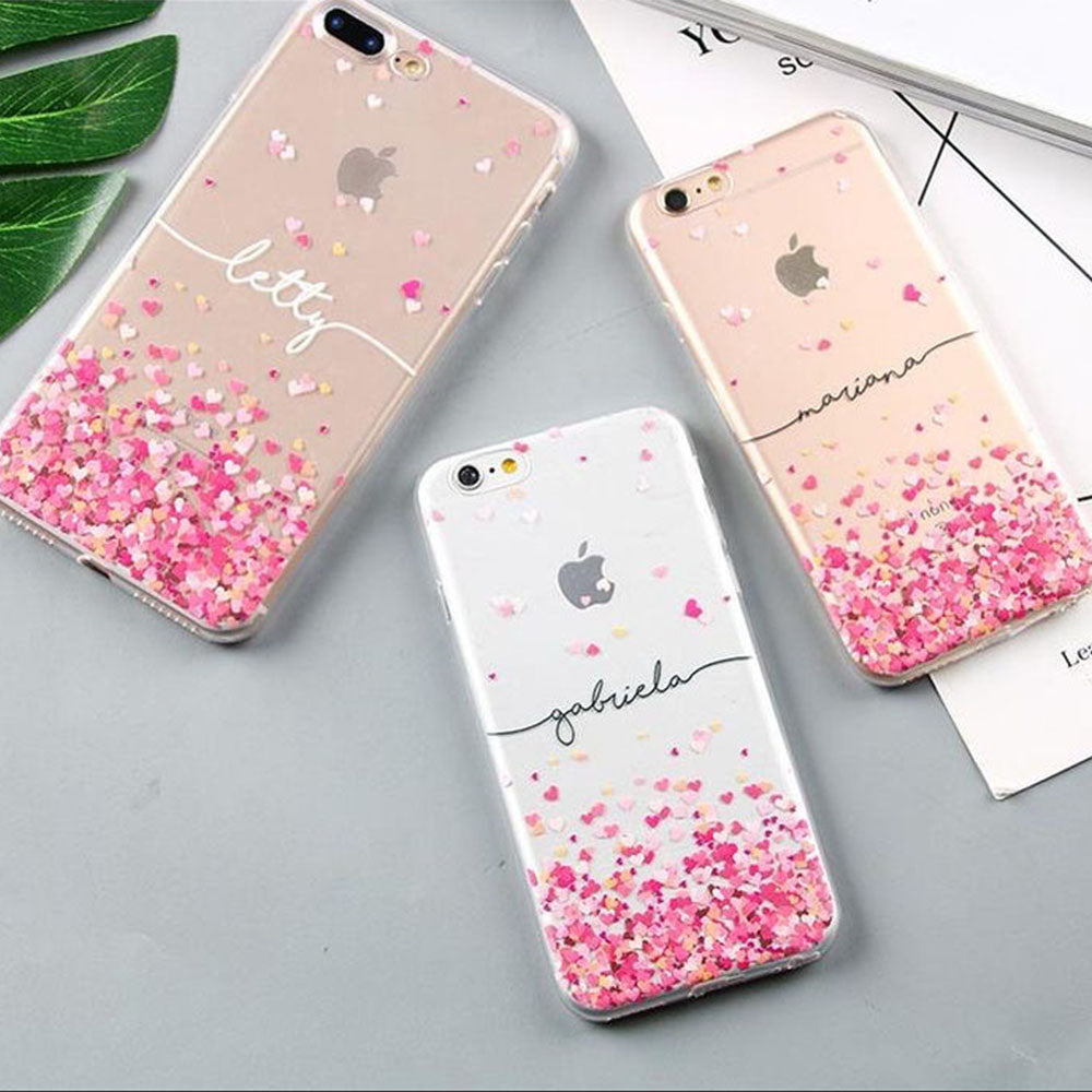 Transparent Silicone case with Black Name