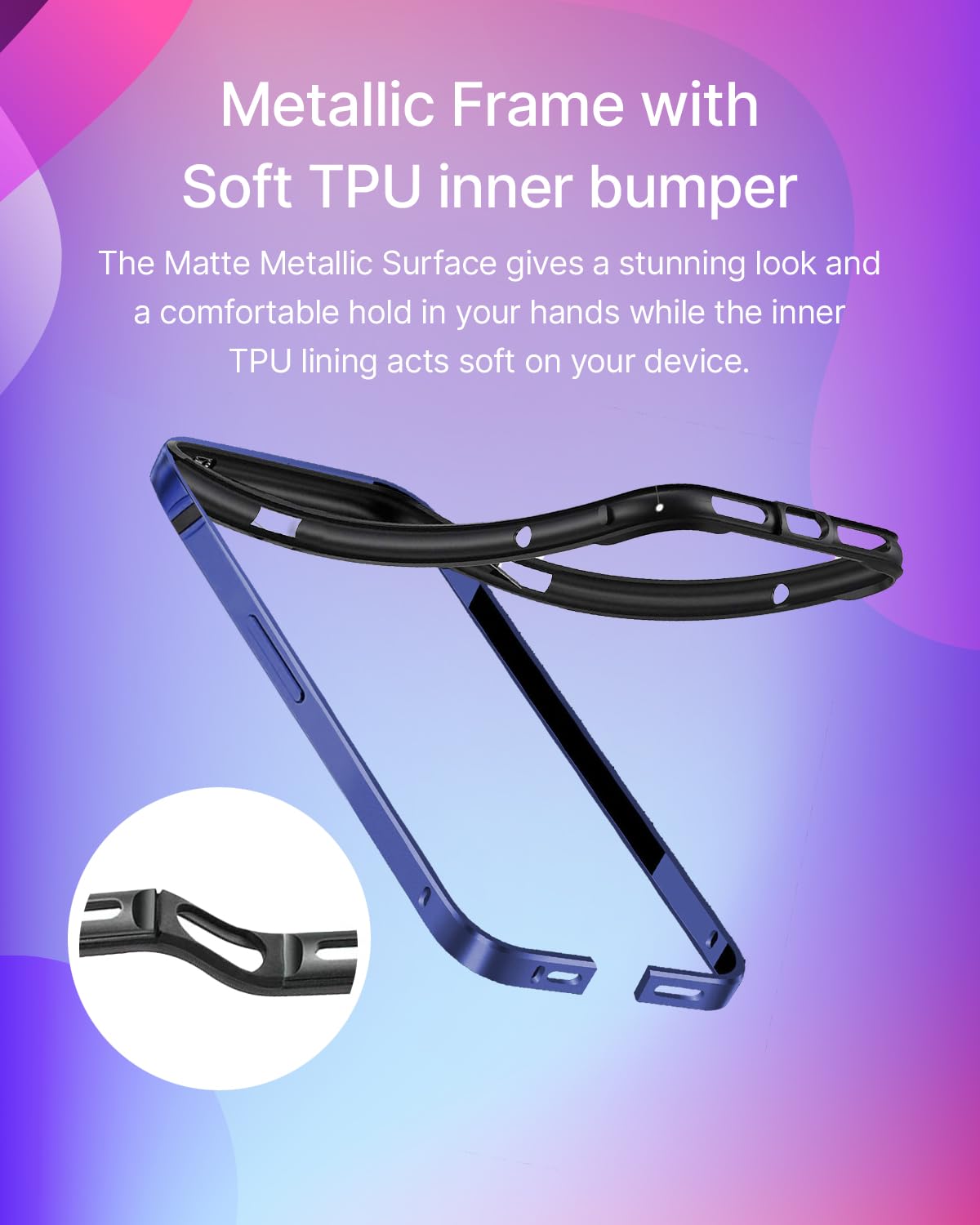 Aluminum Bumper Mag-Safe Wireless Charging Case For iPhone