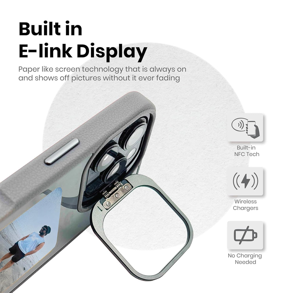 NFC E-Ink Display Anti-Drop Protection Case For iPhone