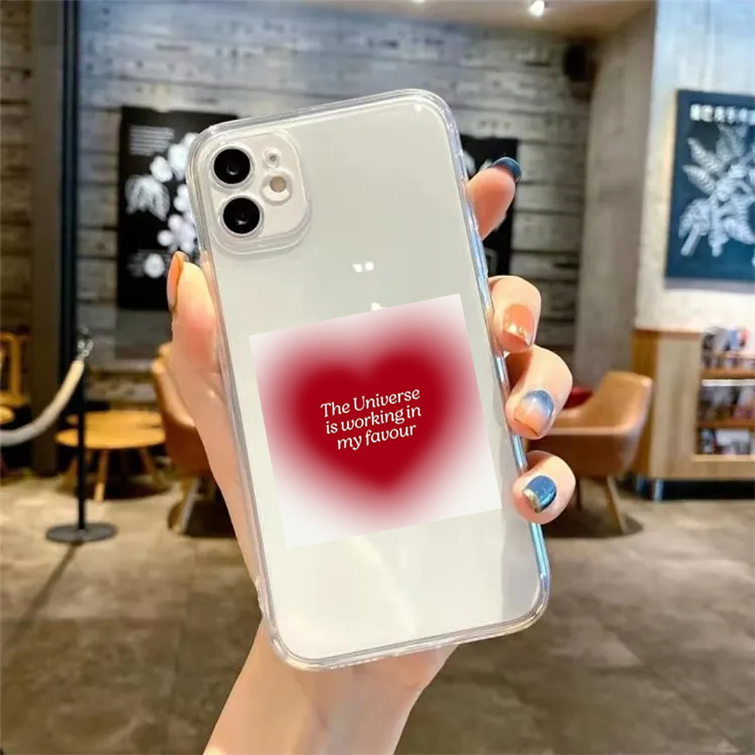The Universe is Working in My Favour Clear Silicone Case