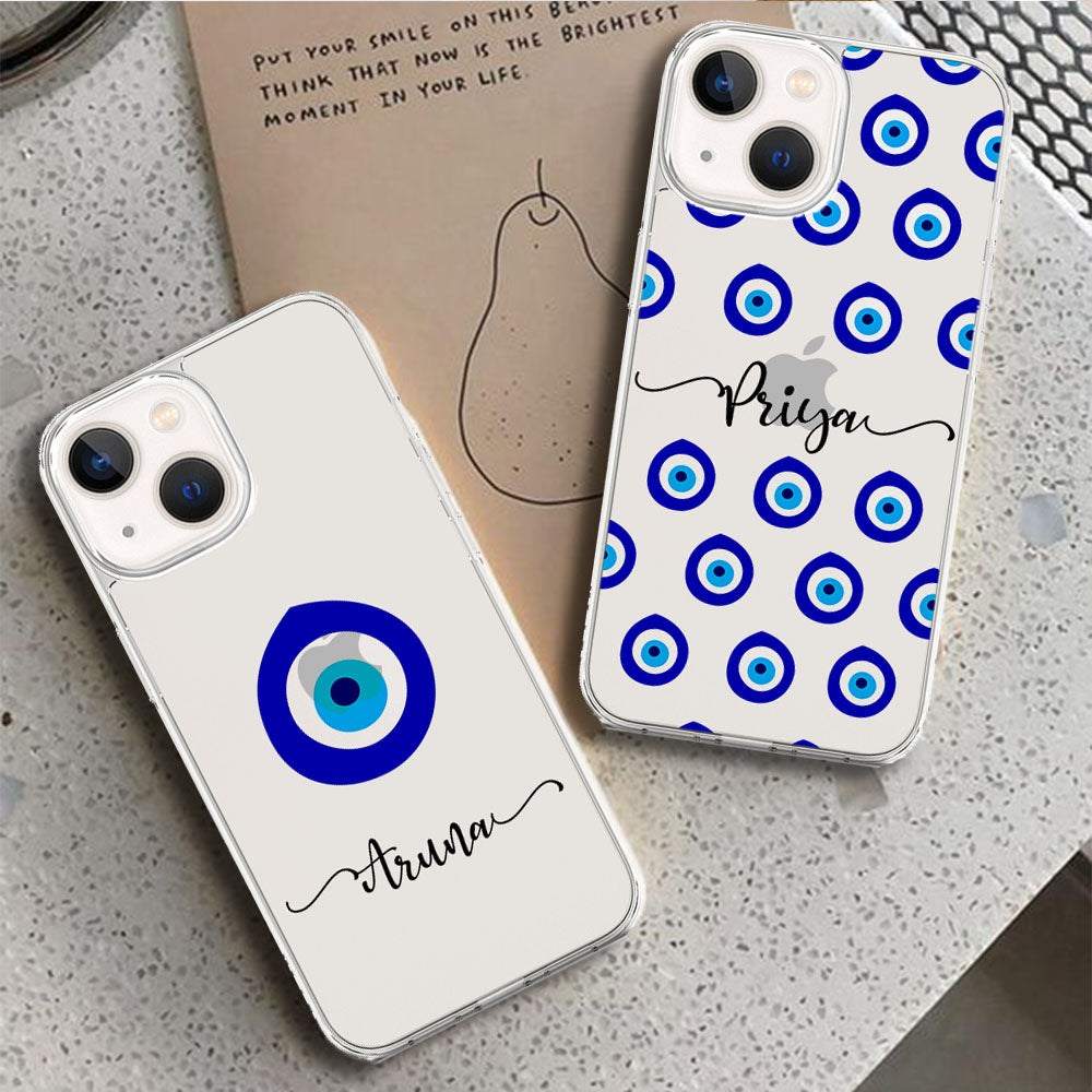 Transparent Silicone case with Evil Eye Printed
