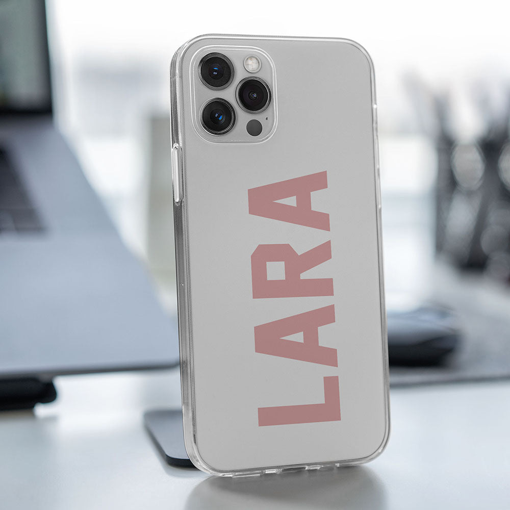 Name Printed Transparent Silicone case